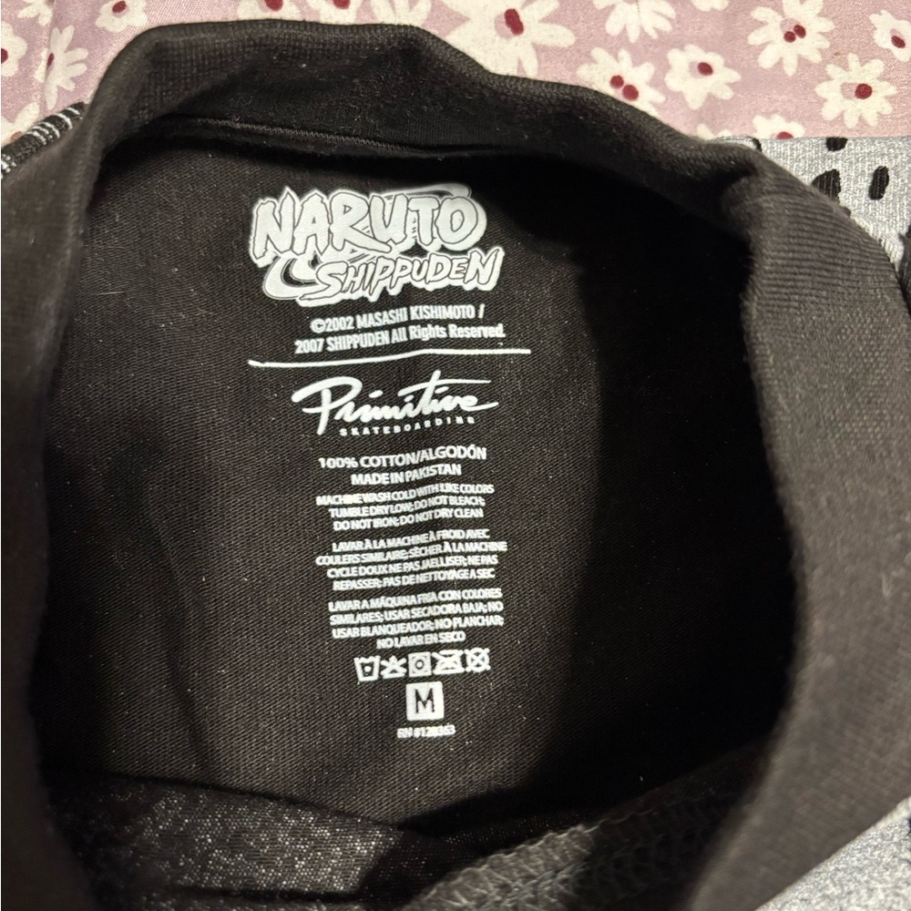 Primitive X Naruto Black and Gray Anime Graphic Tee - Picture 2 of 3